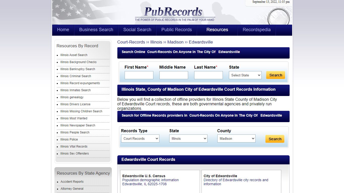 Edwardsville, Madison County, Illinois Court Records