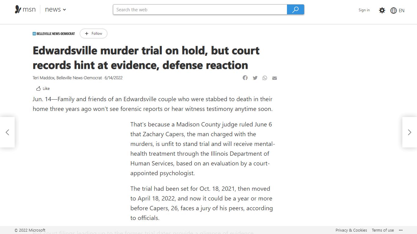 Edwardsville murder trial on hold, but court records hint at evidence ...